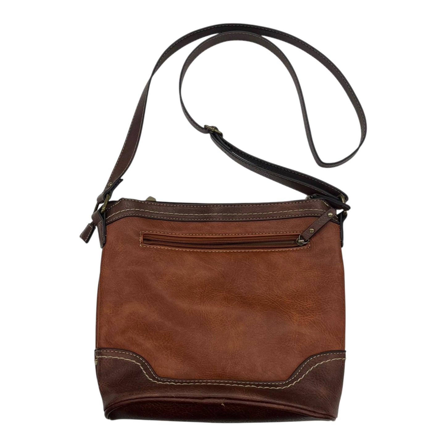 Crossbody Leather By Boc In Brown, Size:Medium