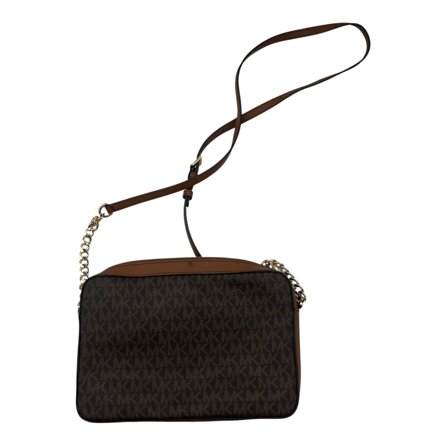 Crossbody Designer By Michael Kors In Brown, Size:Small