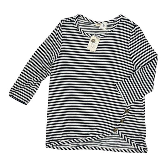 Top Ls By Retrology In Blue & Cream, Size:Xl