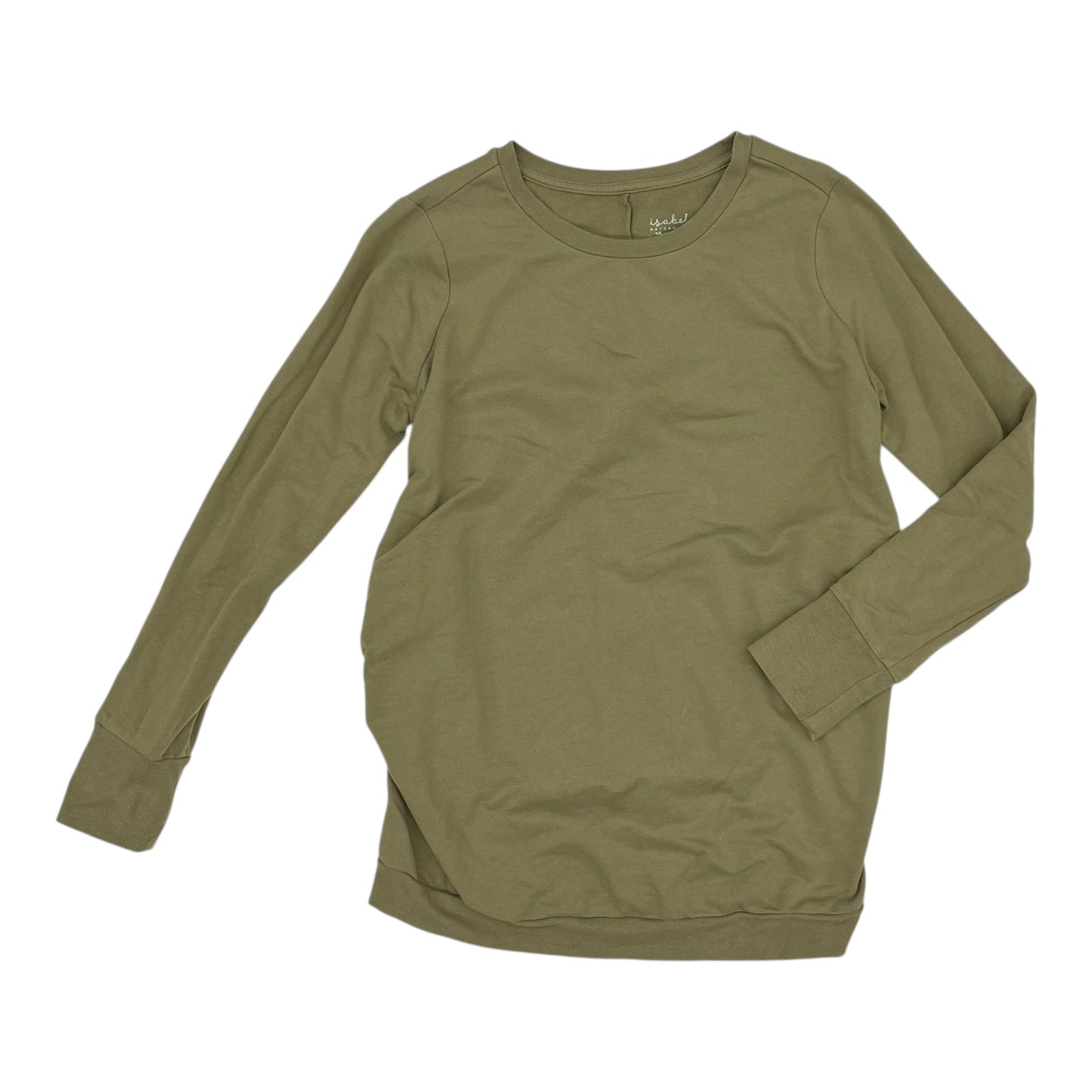 Mat Top Ls By Isabel Maternity In Green, Size:S