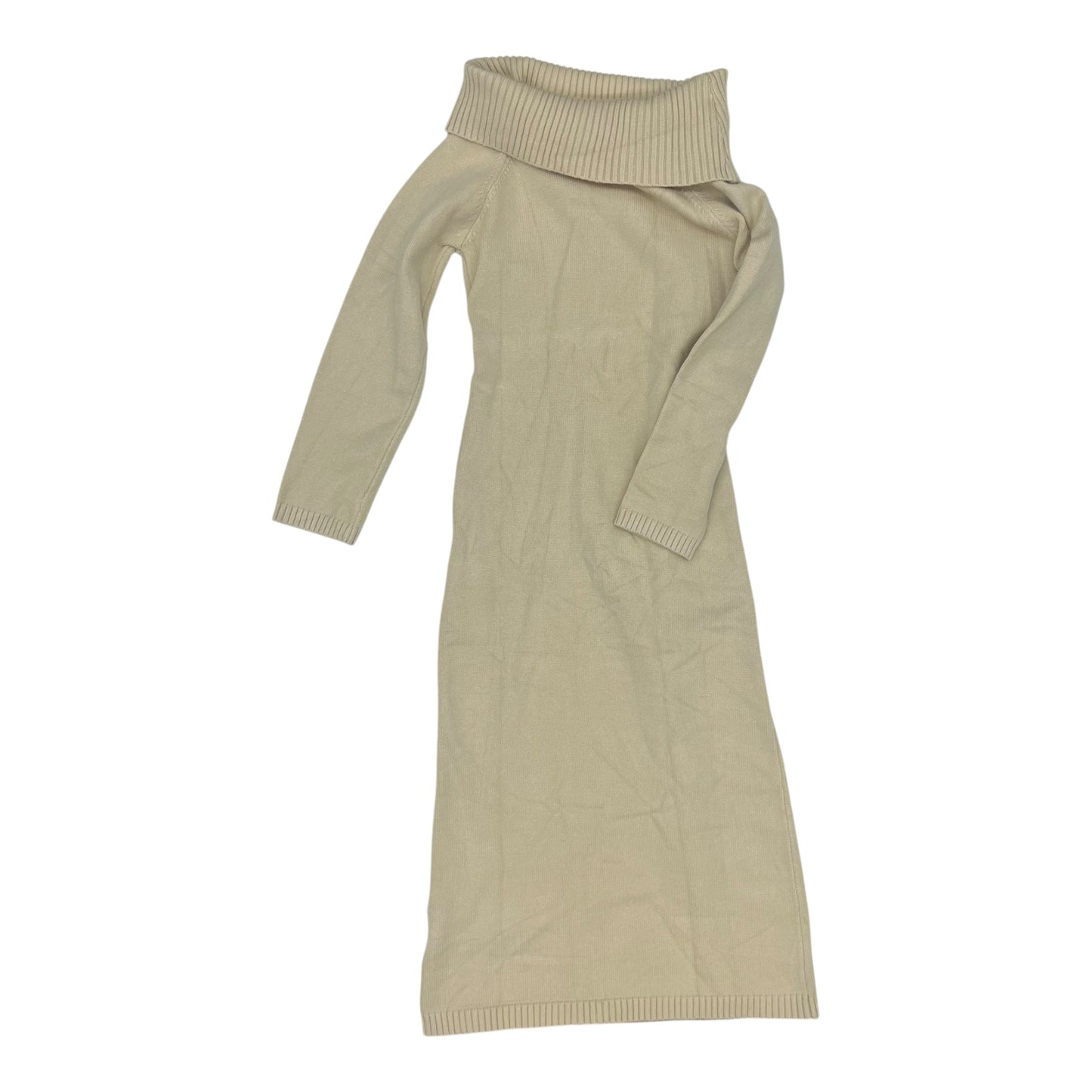 Dress Sweater By Clothes Mentor In Tan, Size:M