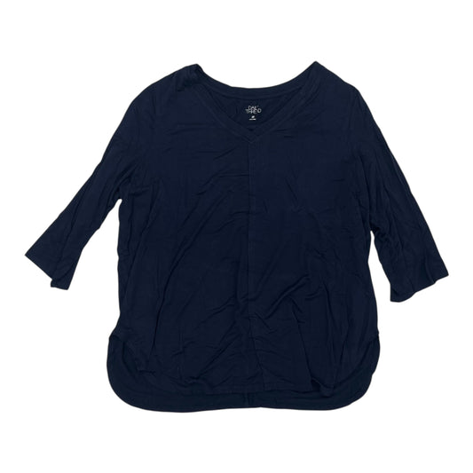 Top 3/4 Sleeve By Clothes Mentor In Navy, Size:1X