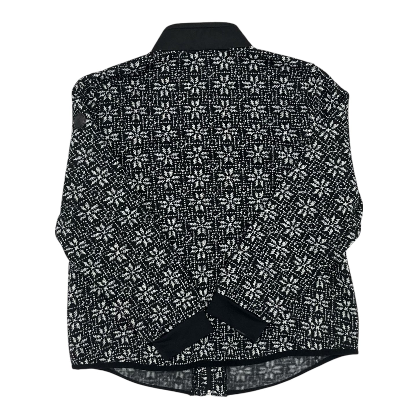 Jacket Faux Fur & Sherpa By Talbots In Black & Cream, Size:Xl