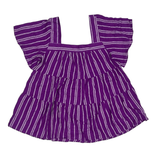 Blouse Ss By Terra & Sky In Purple, Size:1X