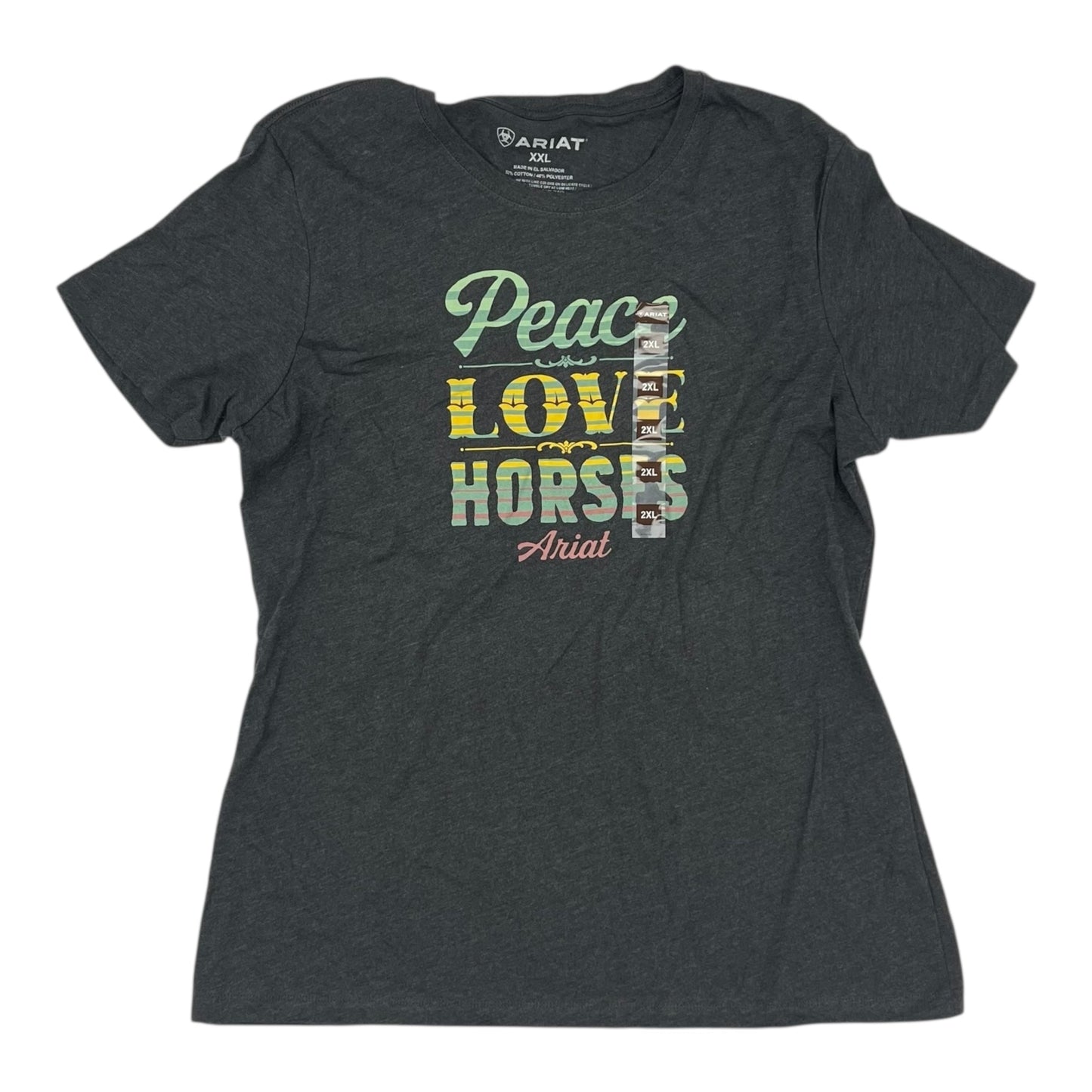 Top Ss By Ariat In Grey, Size:Xxl