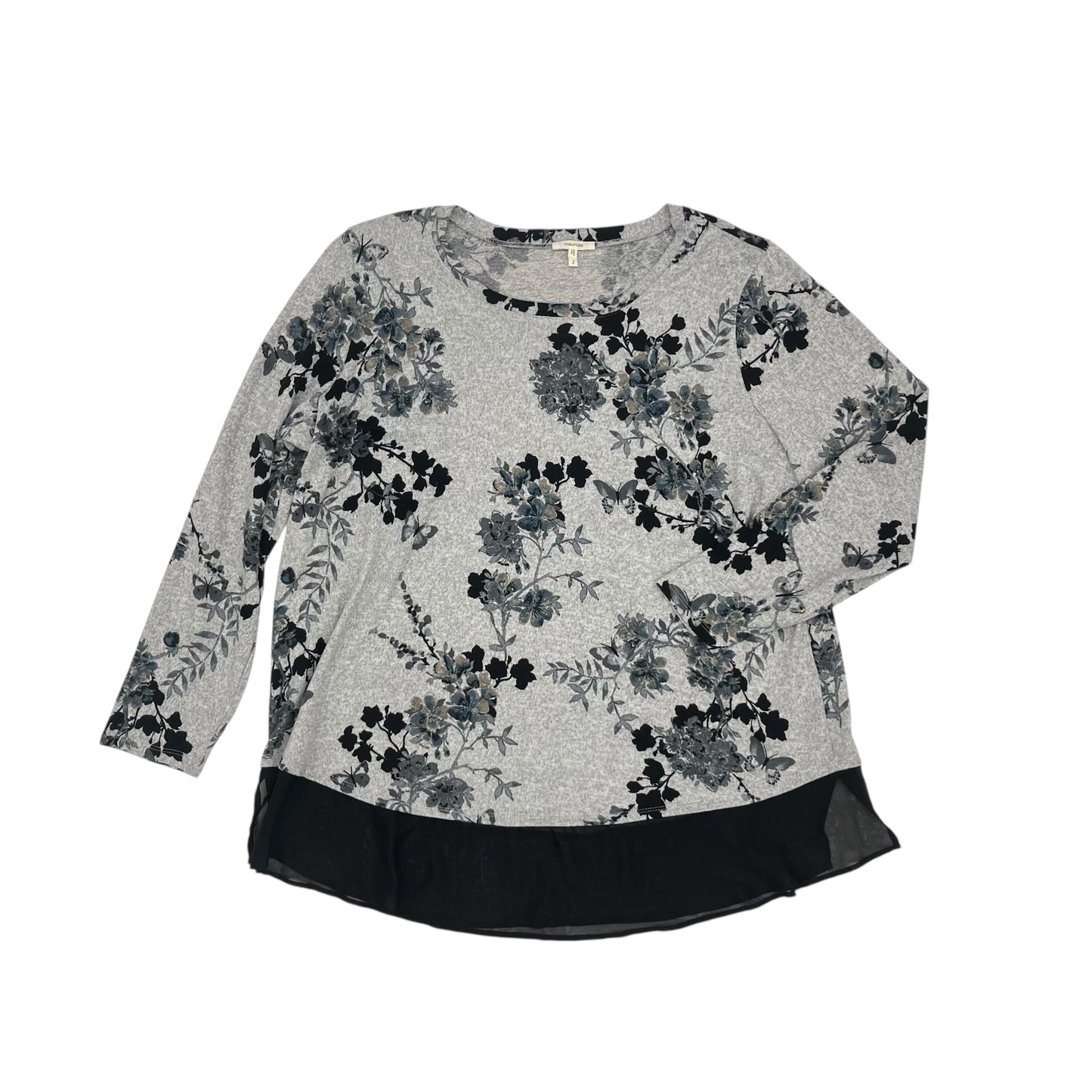 Top Ls By Maurices In Grey, Size:2X