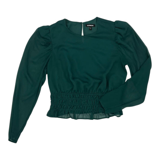 Blouse Ls By Express In Green, Size:M