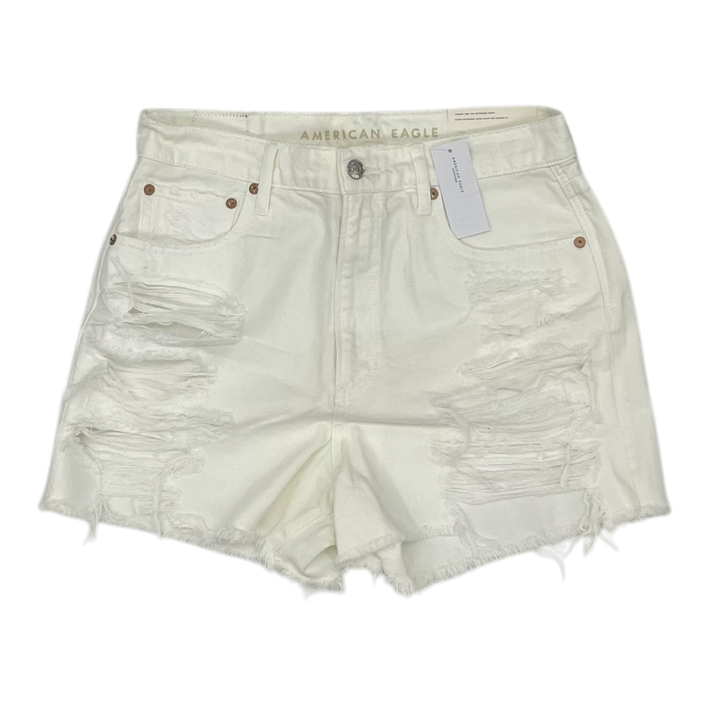 Shorts By American Eagle In White Denim, Size:8