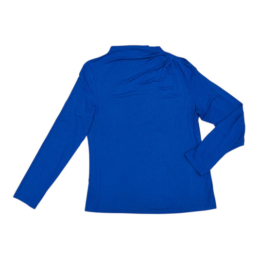 Blouse Ls By Ann Taylor In Blue, Size:L