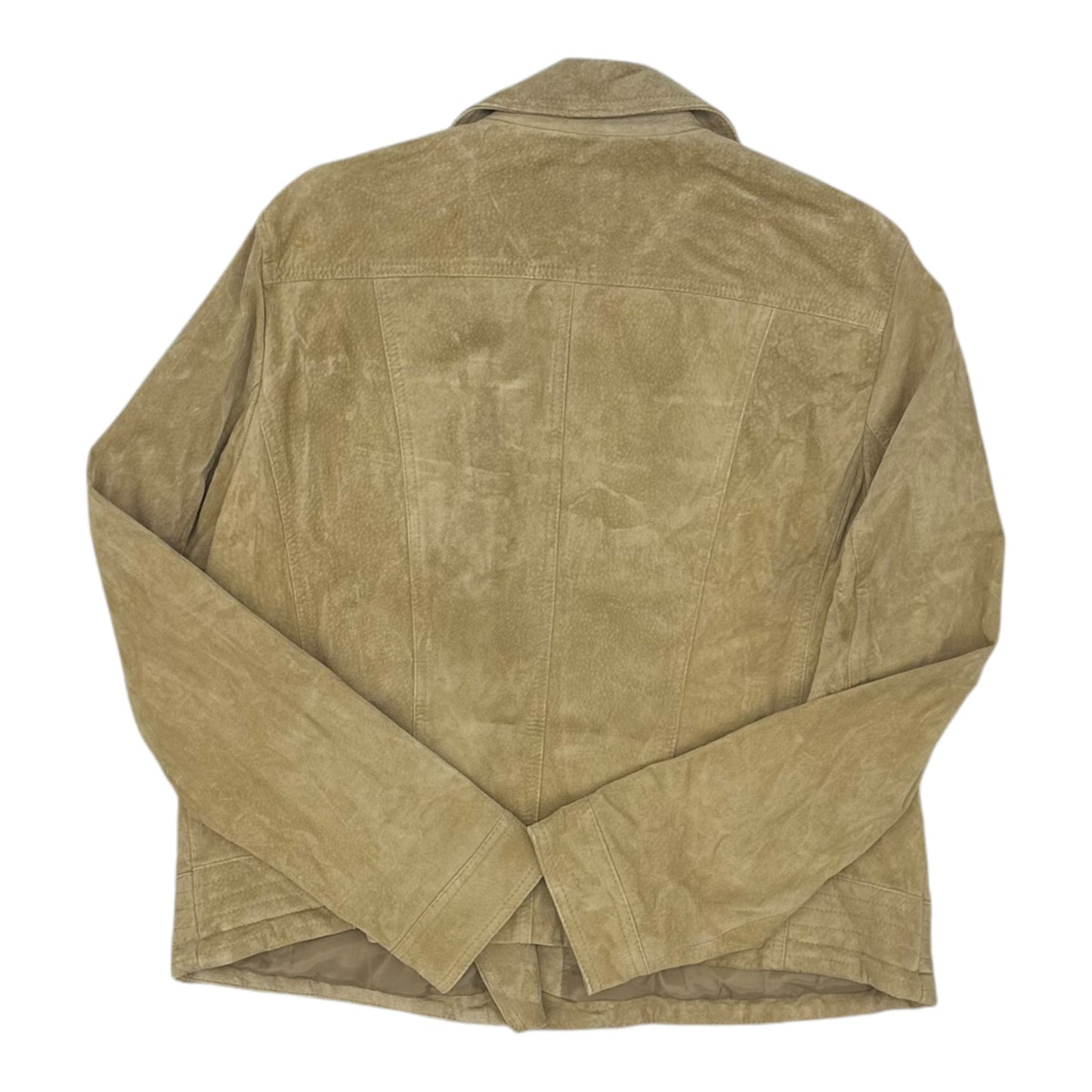 Jacket Moto Leather By Express In Tan, Size:Xl