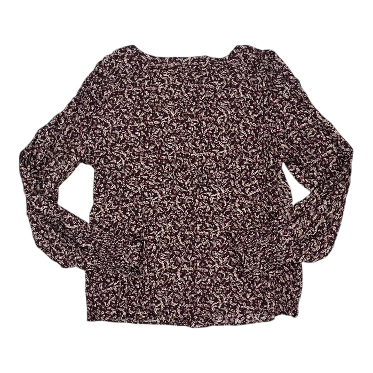 Top Ls By Loft In Maroon, Size:Mp