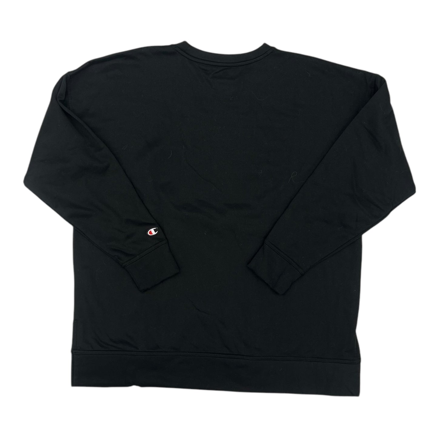 Athletic Top Ls Crewneck By Champion In Black, Size:L