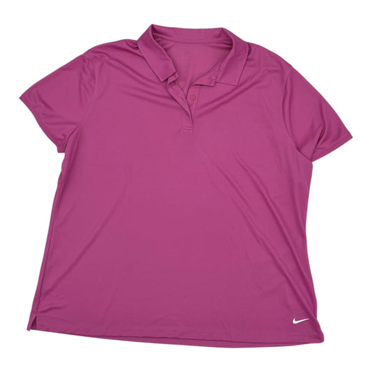 Athletic Top Ss By Nike Apparel In Purple, Size:Xxl