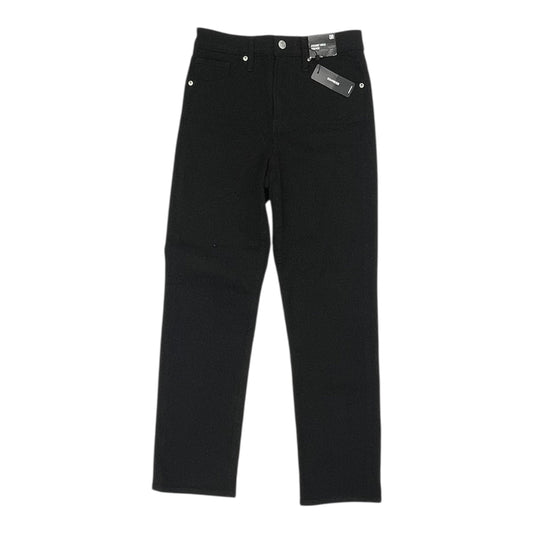 Jeans Straight By Express In Black Denim, Size:0