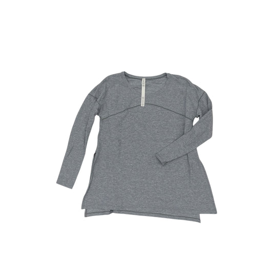 Athletic Top Ls Collar By Lululemon In Grey, Size:S