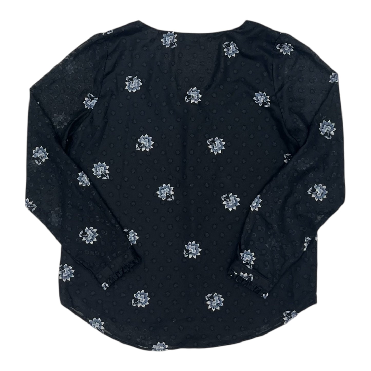 Blouse Ls By Loft In Blue, Size:S