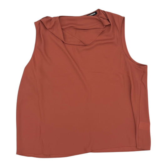 Blouse Sleeveless By Express In Orange, Size:Xl