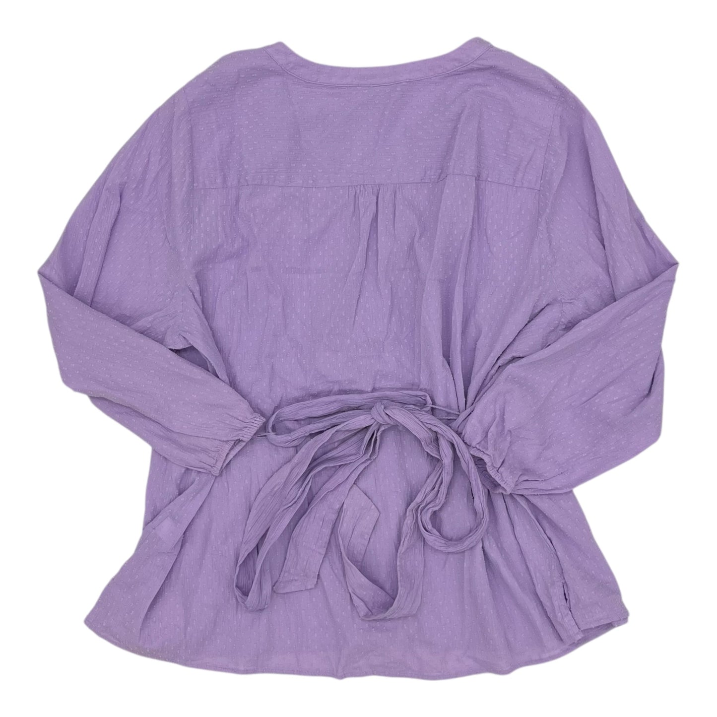 Blouse Ls By Lane Bryant In Purple, Size:4X