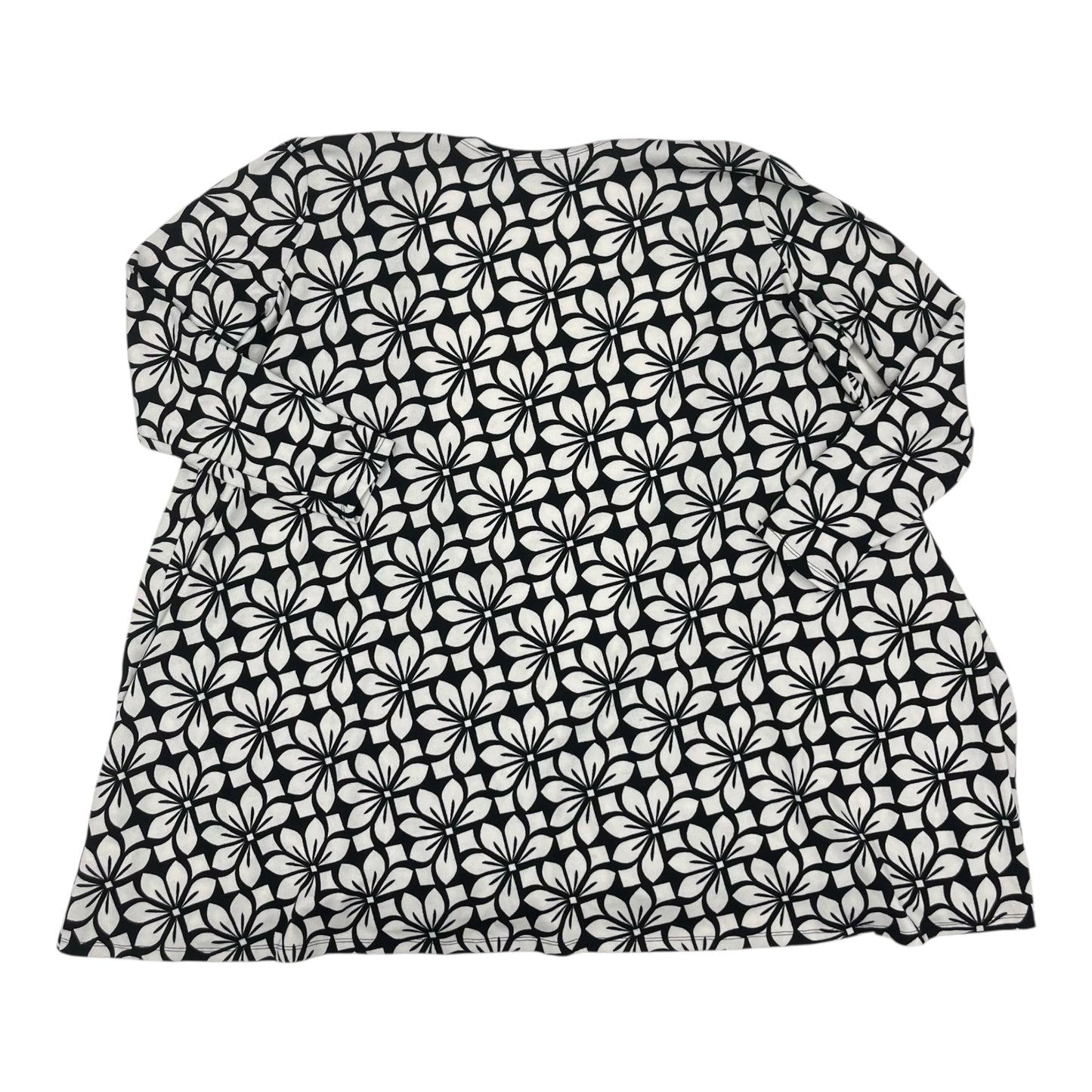 Sweater Cardigan By Lularoe In Black & White, Size:2X