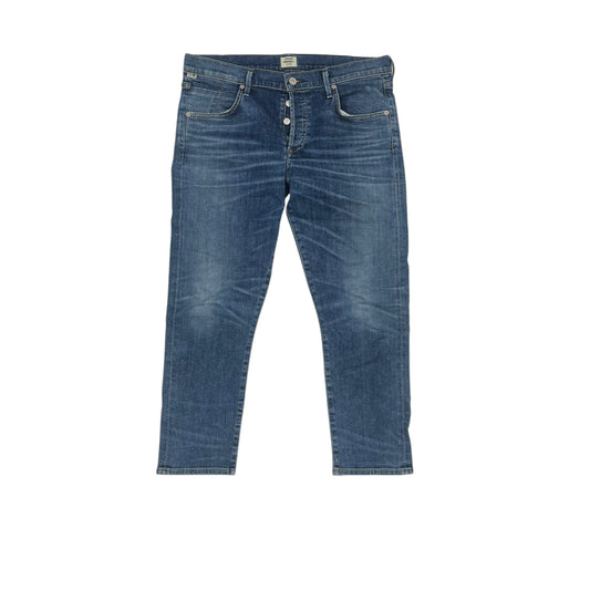 Jeans Cropped By Citizens Of Humanity In Blue Denim, Size:12