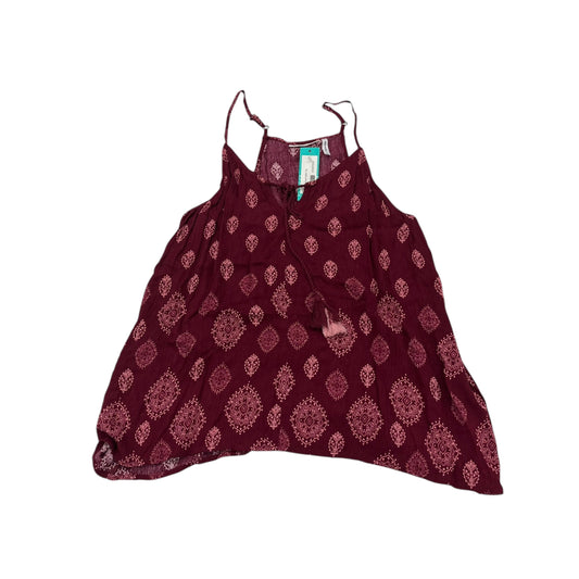 Top Sleeveless By Clothes Mentor In Maroon, Size:M
