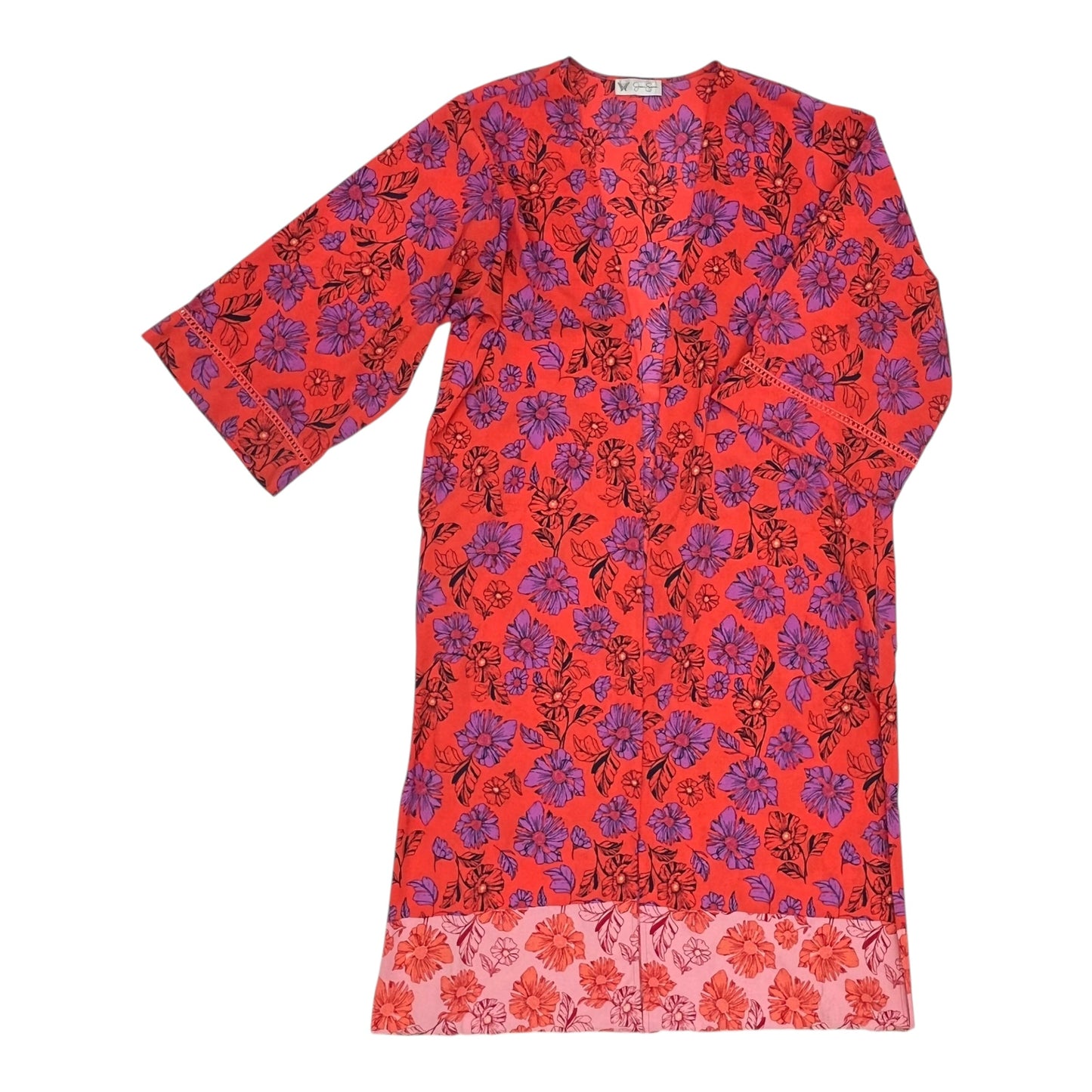 Kimono By Jessica Simpson In Purple & Red, Size:Xl