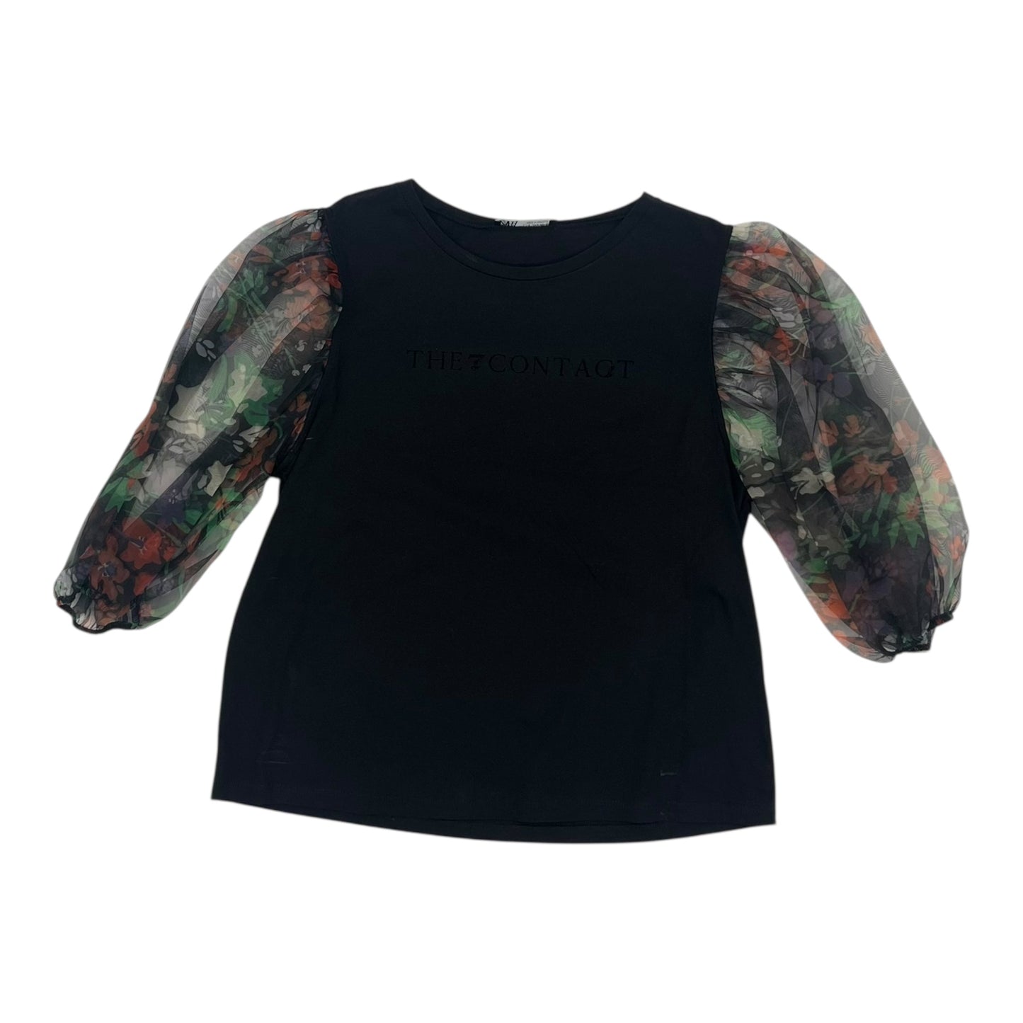 Top 3/4 Sleeve By Express In Black, Size:S