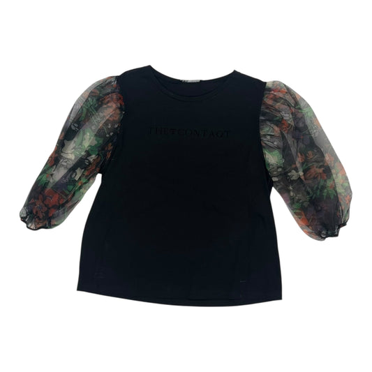 Top 3/4 Sleeve By Express In Black, Size:S