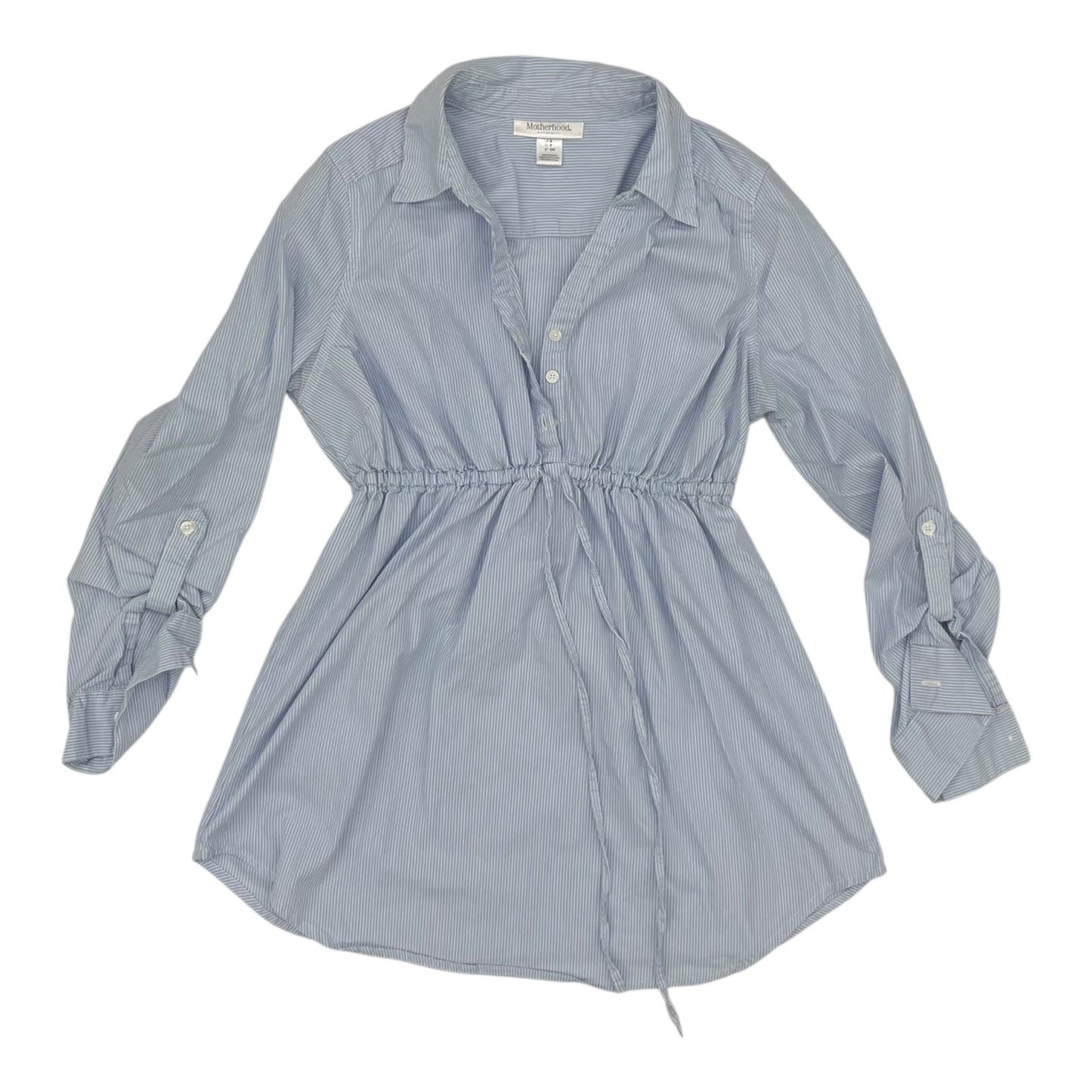 MATERNITY TOP LS by MOTHERHOOD in BLUE & WHITE, Size:S