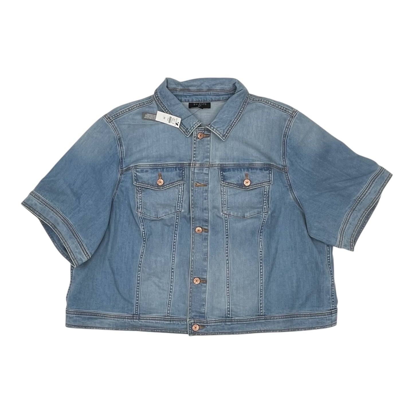 Jacket Denim By Talbots In Blue Denim, Size:3X