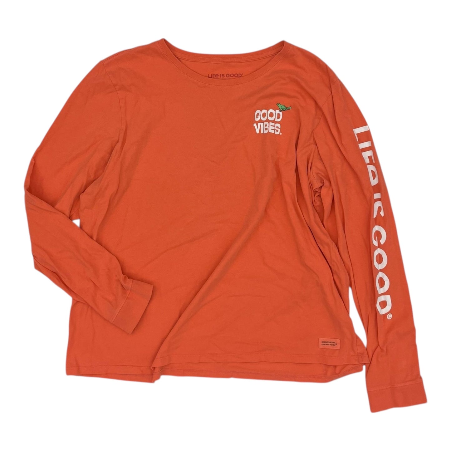 Top Ls Basic By Life Is Good In Orange, Size:Xxl