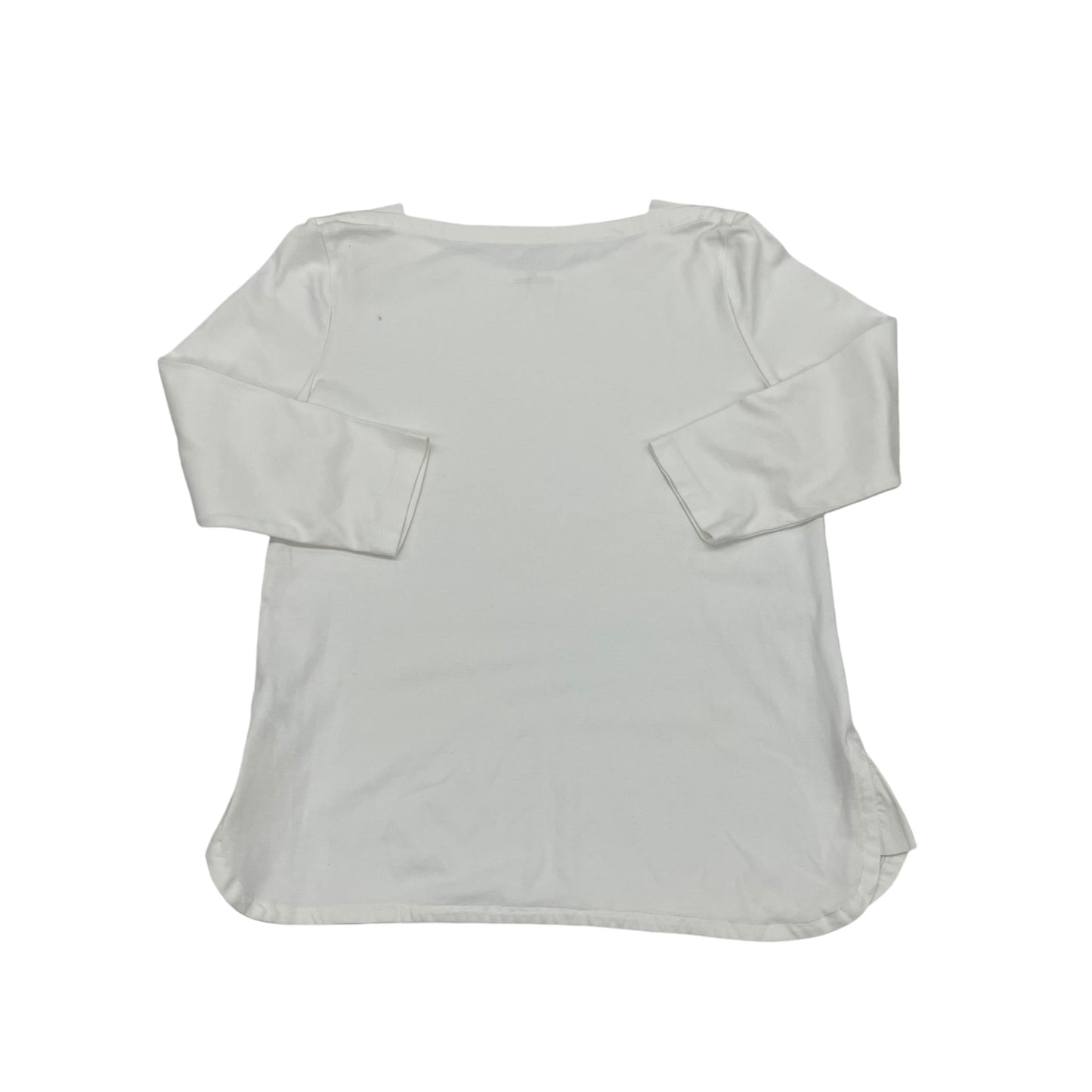 Top 3/4 Sleeve Basic By Talbots In White, Size:S