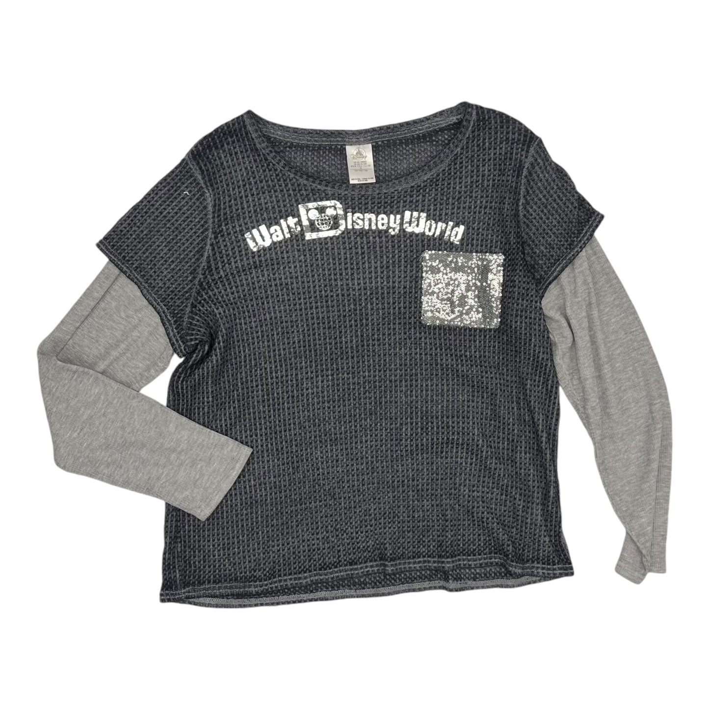 Top Ls By Disney Store In Grey & Silver, Size:Xxl