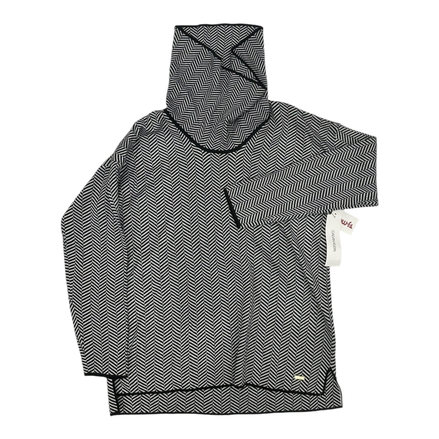 Sweater By Calvin Klein In Black & White, Size:M