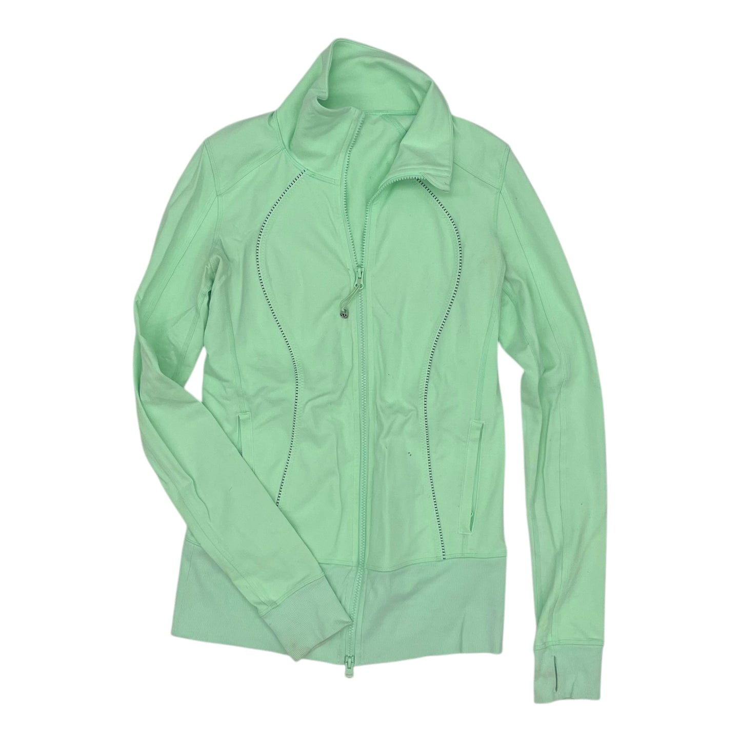 Athletic Jacket By Lululemon In Green, Size:S