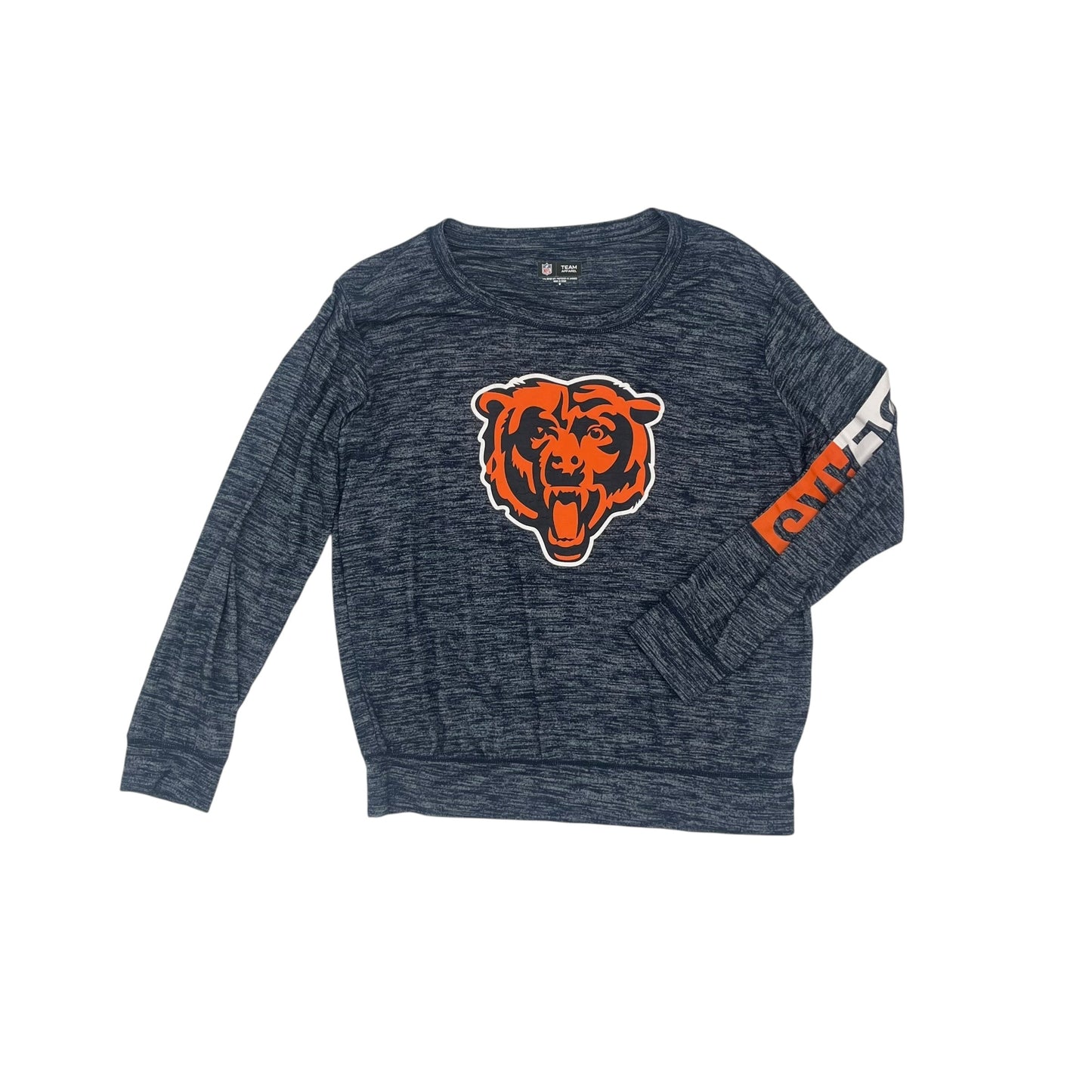 Athletic Top Ls Collar By Nfl In Navy, Size:M