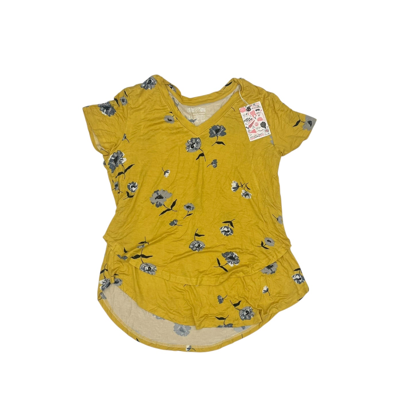 Mat Top Ss By Clothes Mentor In Yellow, Size:1X