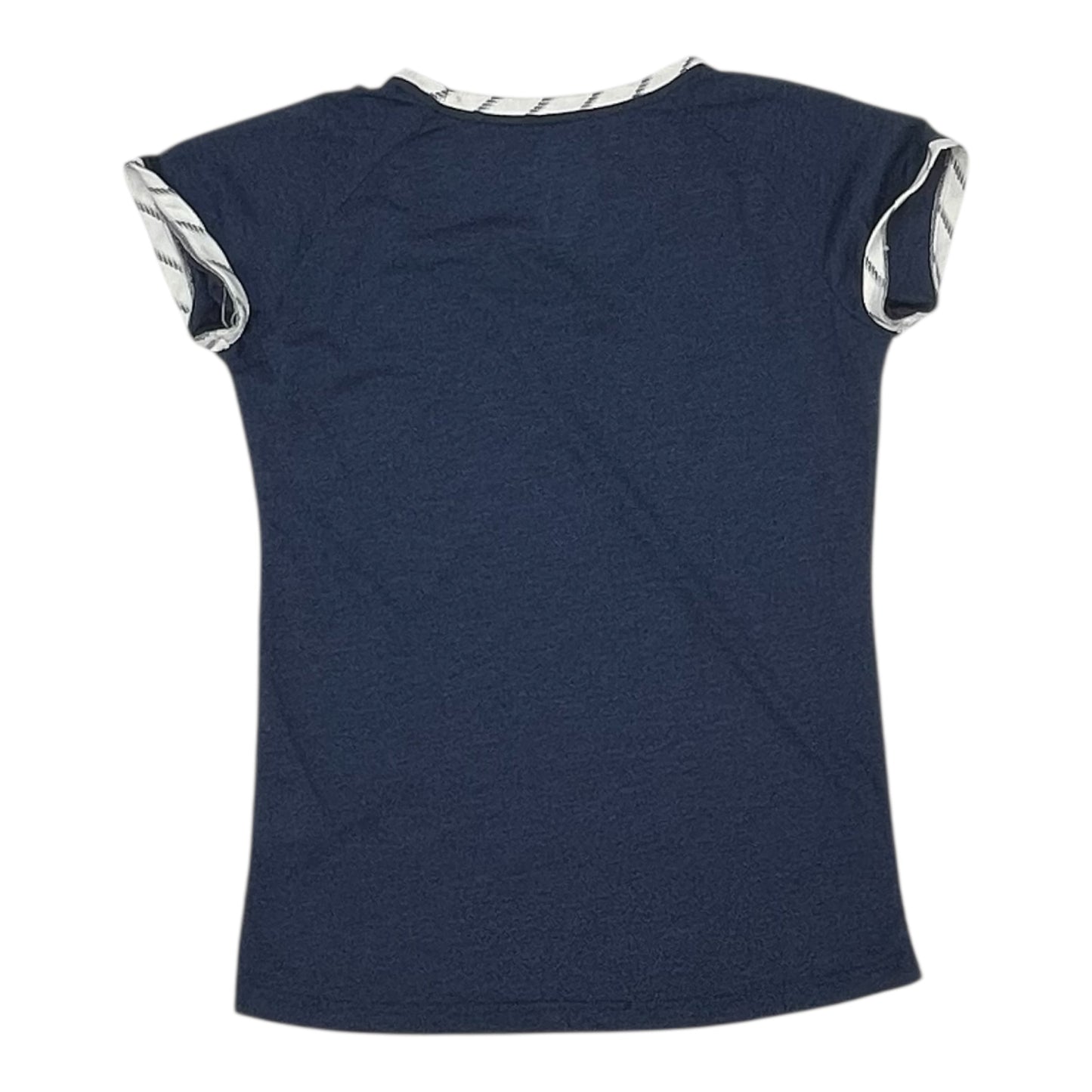 Athletic Top Ss By Adidas In Blue & Grey, Size:L