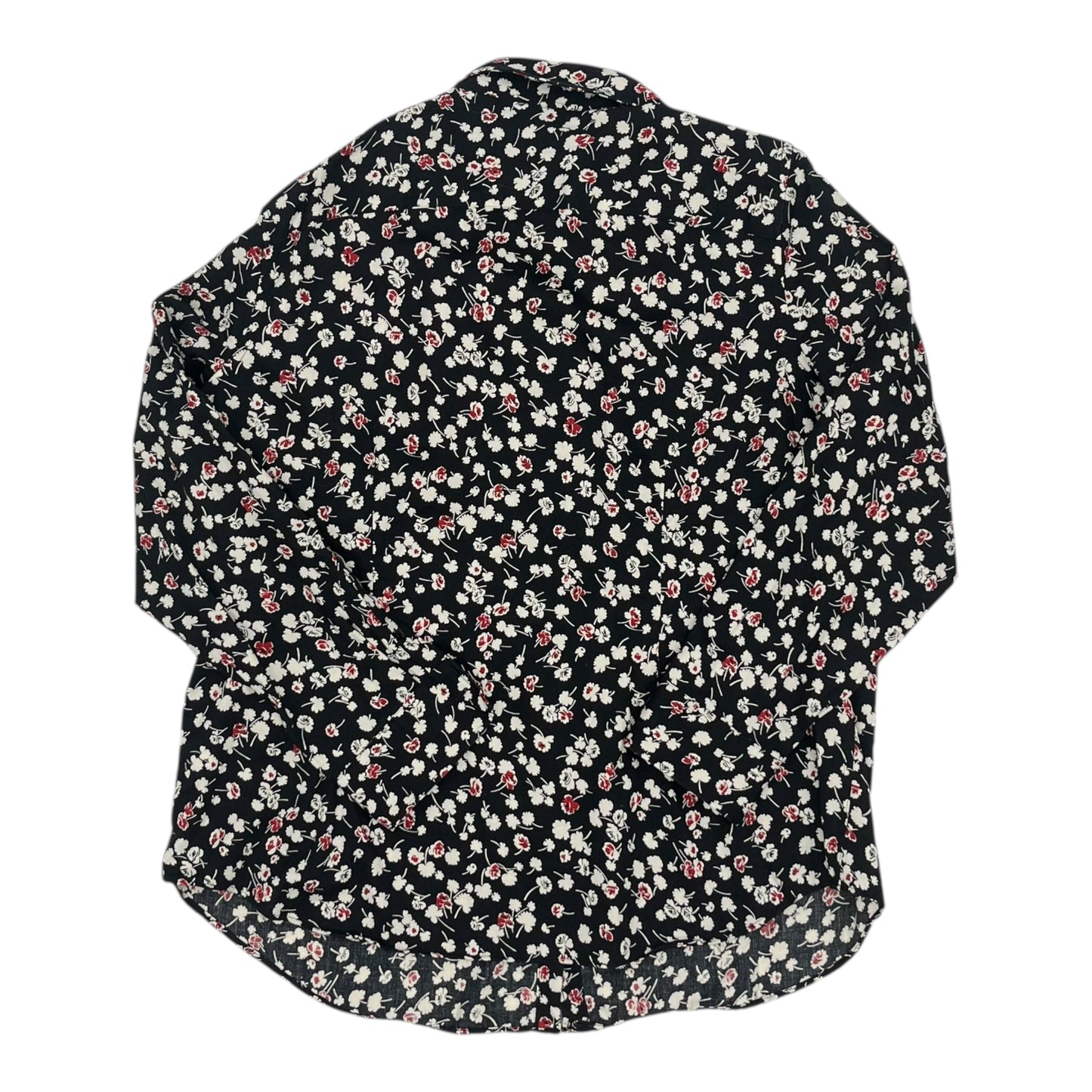 Blouse Ls By Chaps In Black & Red, Size:1