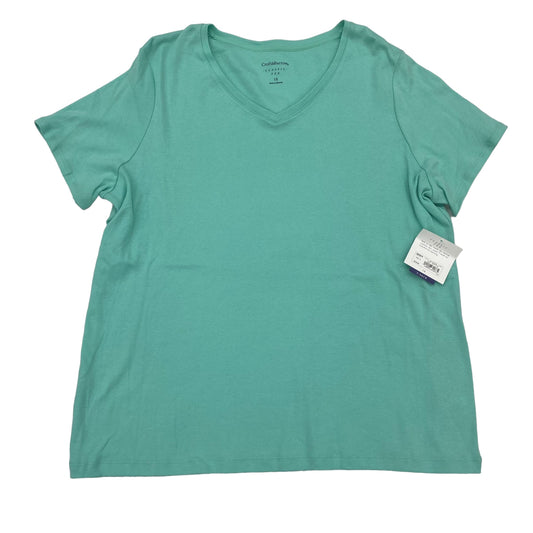 GREEN TOP SS BASIC by CROFT AND BARROW Size:1X