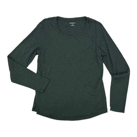 GREEN TOP LS BASIC by EDDIE BAUER Size:L