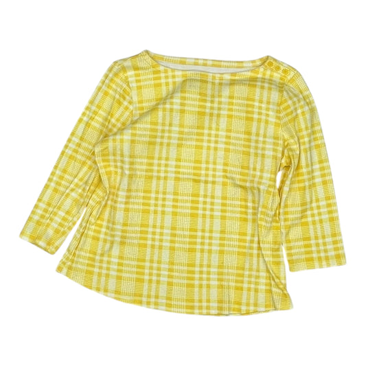 Top 3/4 Sleeve By Charter Club In Yellow, Size:Xl