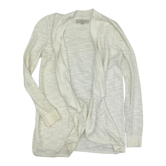 Cardigan By Loft In Cream, Size:S