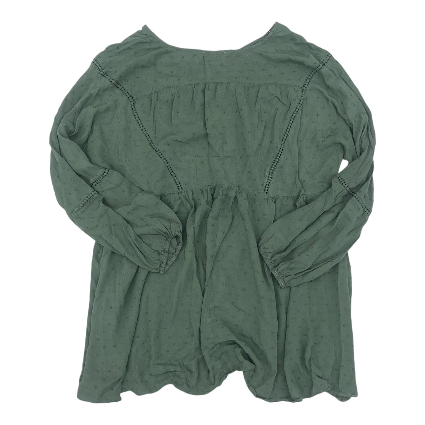 Blouse Ls By Umgee In Green, Size:1X