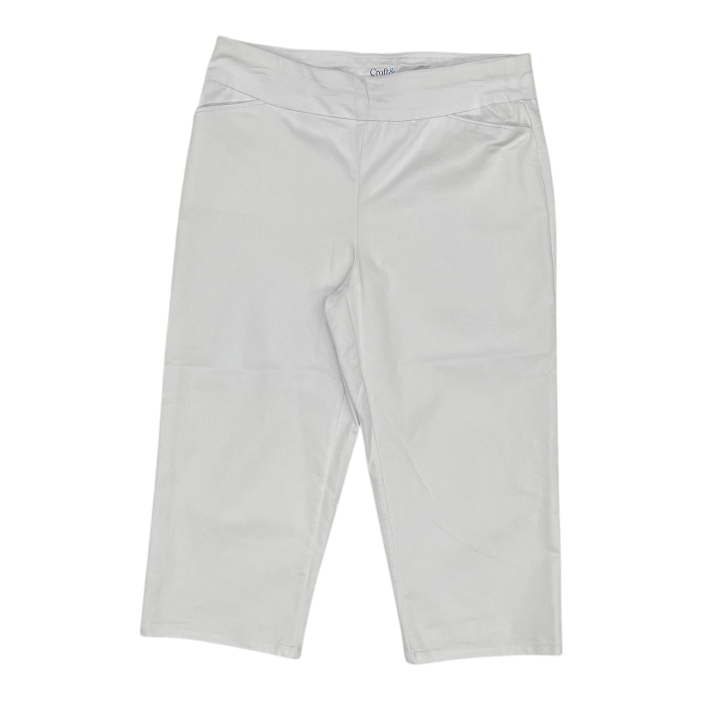 Pants Cropped By Croft And Barrow In White, Size:12