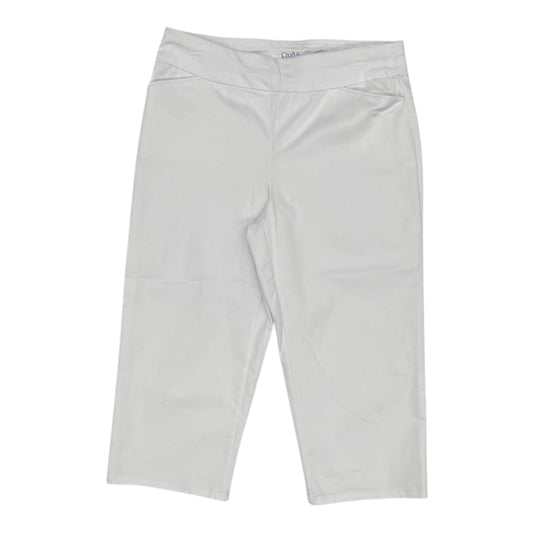 Pants Cropped By Croft And Barrow In White, Size:12