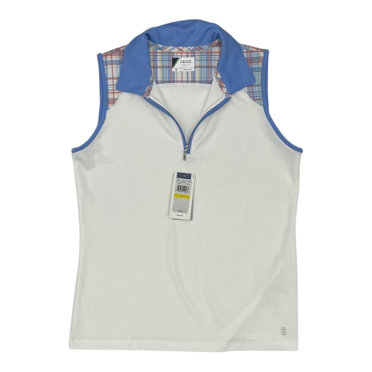 Athletic Tank Top By Izod In Blue & White, Size:M