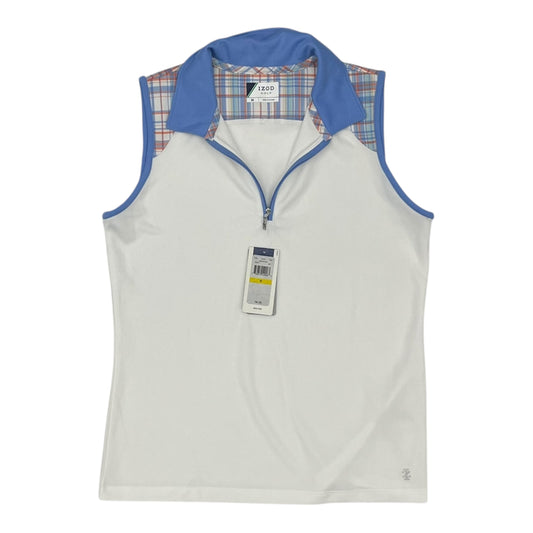 Athletic Tank Top By Izod In Blue & White, Size:M
