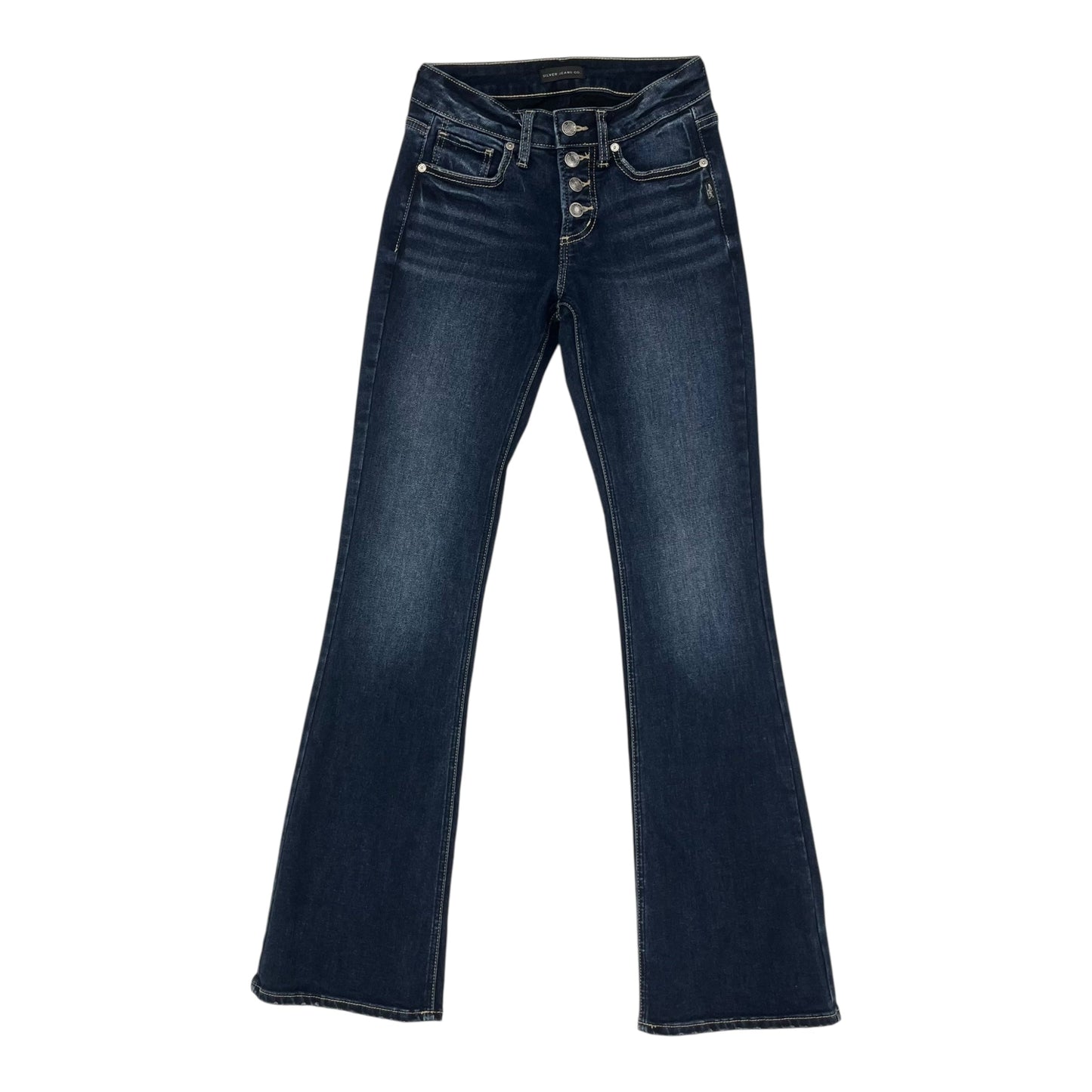Jeans Flared By Silver In Blue Denim, Size:2