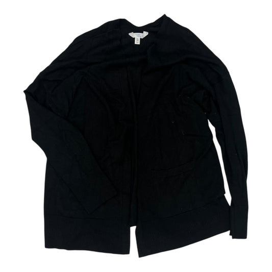 Sweater Cardigan By Time And Tru In Black, Size:Xxl